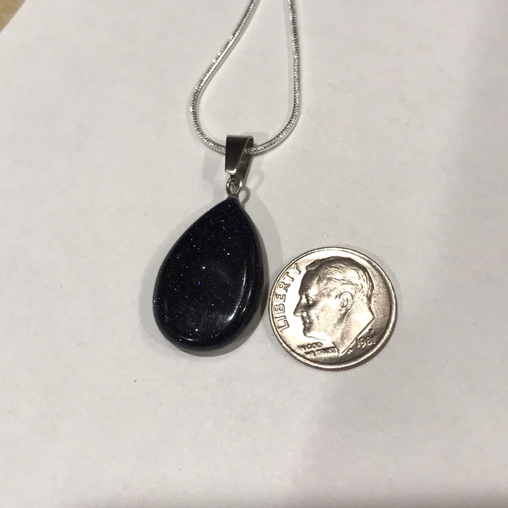 New Black and Blue Sand Pendant - Picture 5 of 6